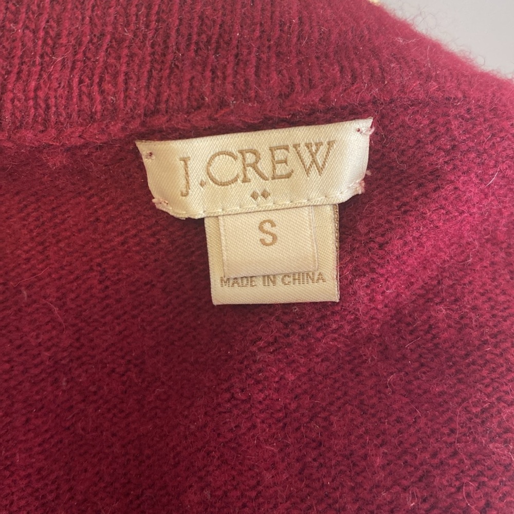 J. Crew Maroon Sweater With Button Patch Pockets - image 8